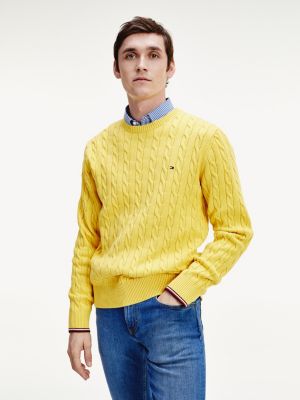 yellow tommy jeans jumper