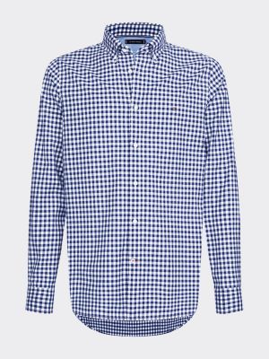 Gingham Check Slim Fit Shirt BLUE Tommy Hilfiger
