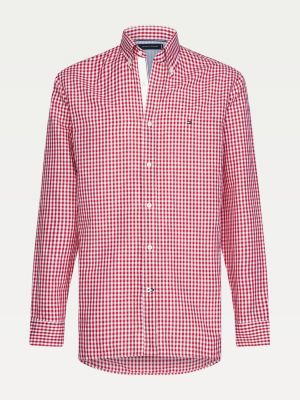 tommy hilfiger checked shirt mens