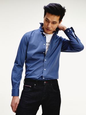 tommy hilfiger stretch poplin shirt