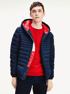 tommy jeans quilted hooded coat