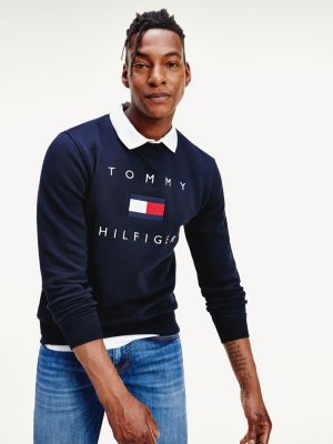 tommy hilfiger white jumper mens