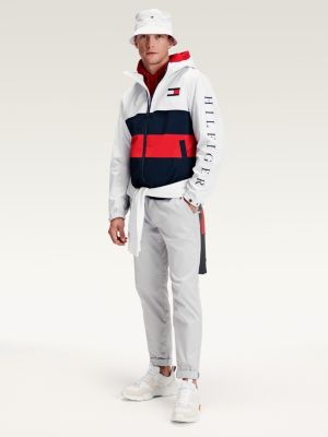 tommy hilfiger colour block zip through jacket