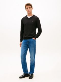 Flag Embroidery V-Neck Jumper — Black 3