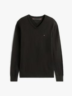 Flag Embroidery V-Neck Jumper — Black 7