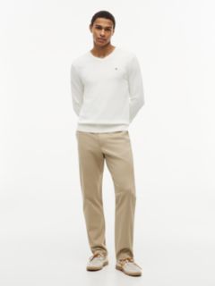 Flag Embroidery V-Neck Jumper — Yellow 2