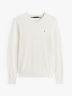Flag Embroidery V-Neck Jumper — Yellow 5