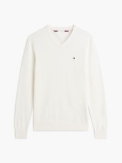Flag Embroidery V-Neck Jumper — Yellow 6
