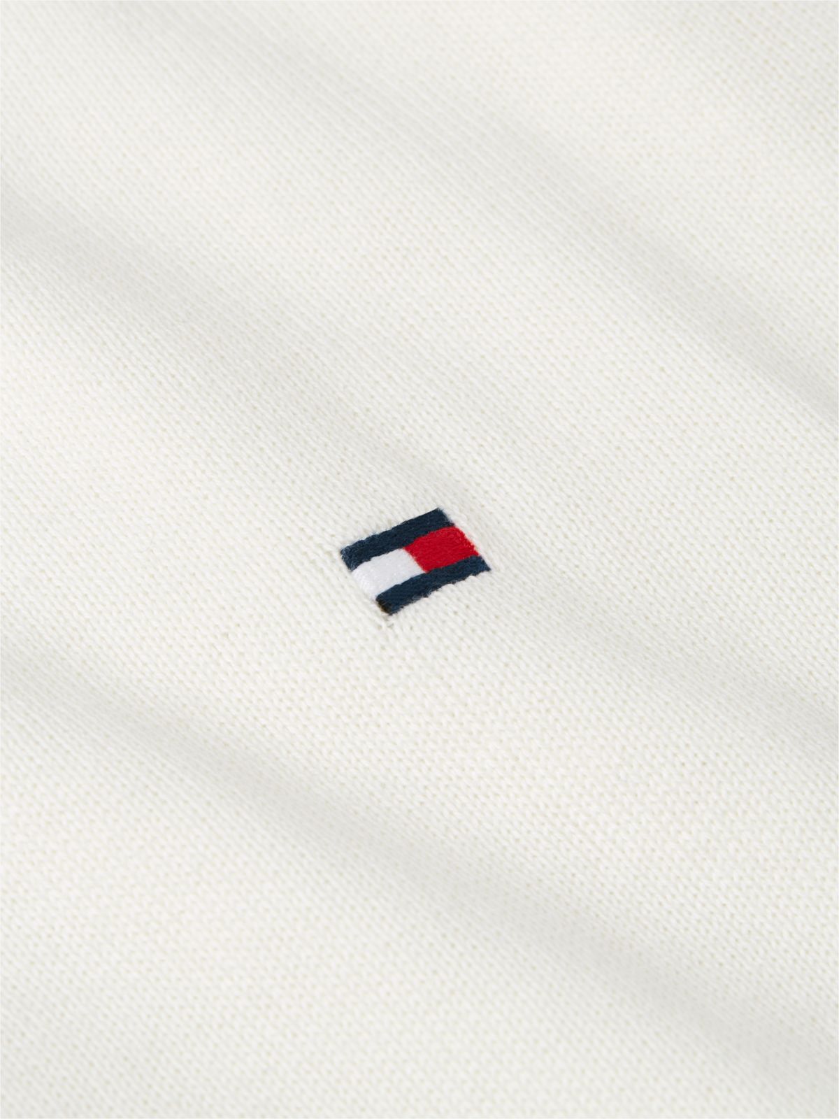 Flag Embroidery V-Neck Jumper — Yellow