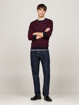 red flag crew neck jumper for men tommy hilfiger