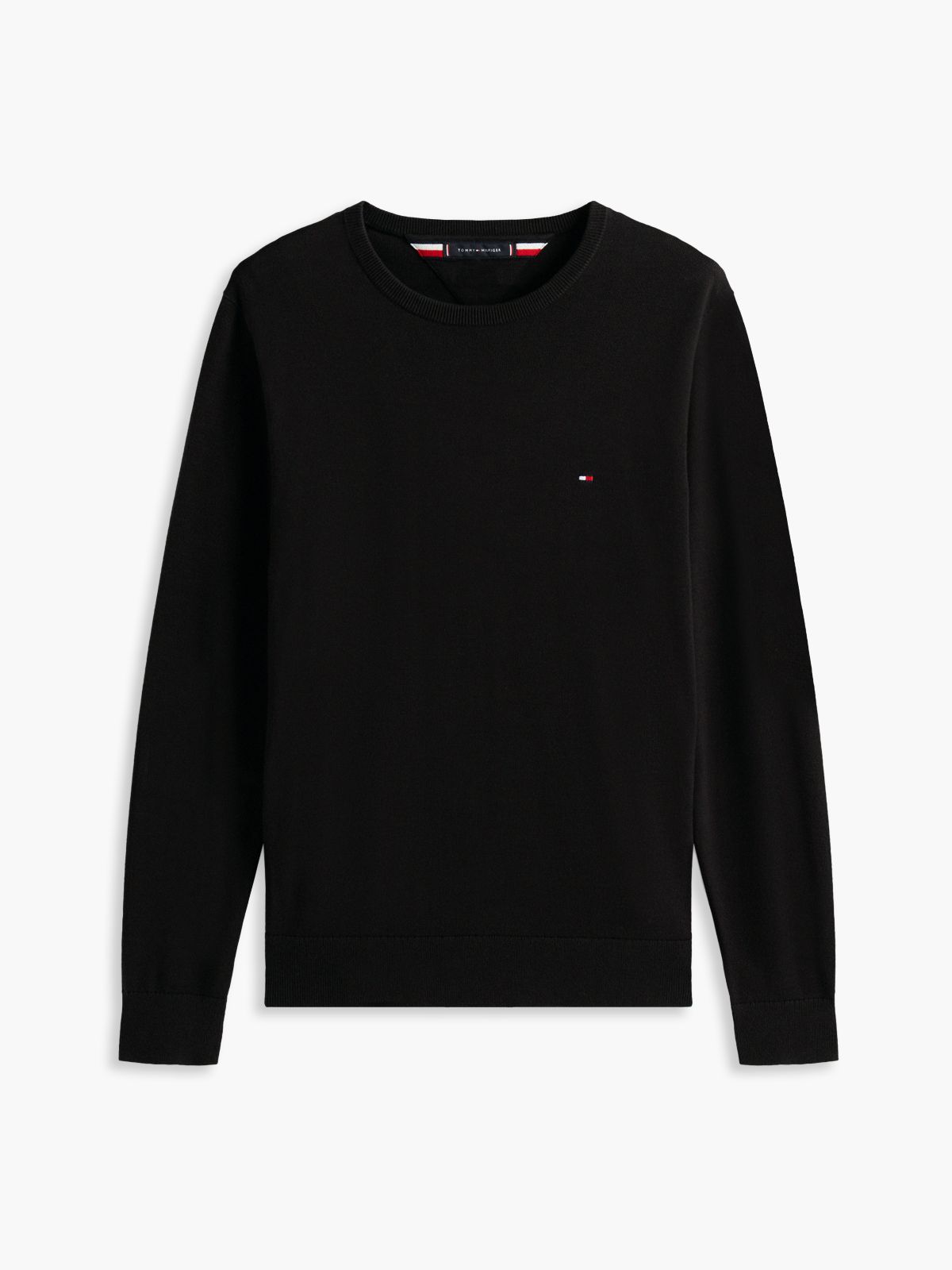 Flag Crew Neck Jumper — Black