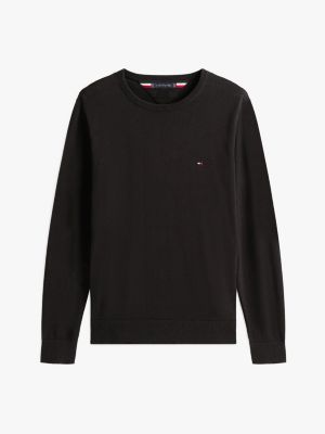 black flag crew neck jumper for men tommy hilfiger