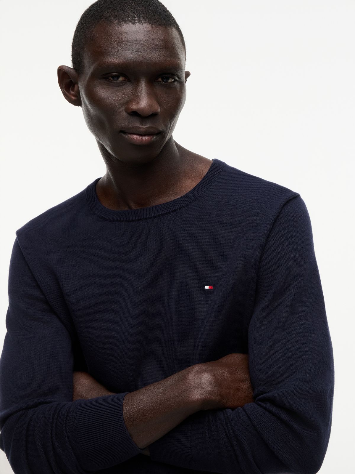 Flag Crew Neck Jumper — Blue