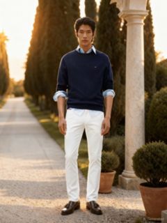 Flag Crew Neck Jumper — Blue 5
