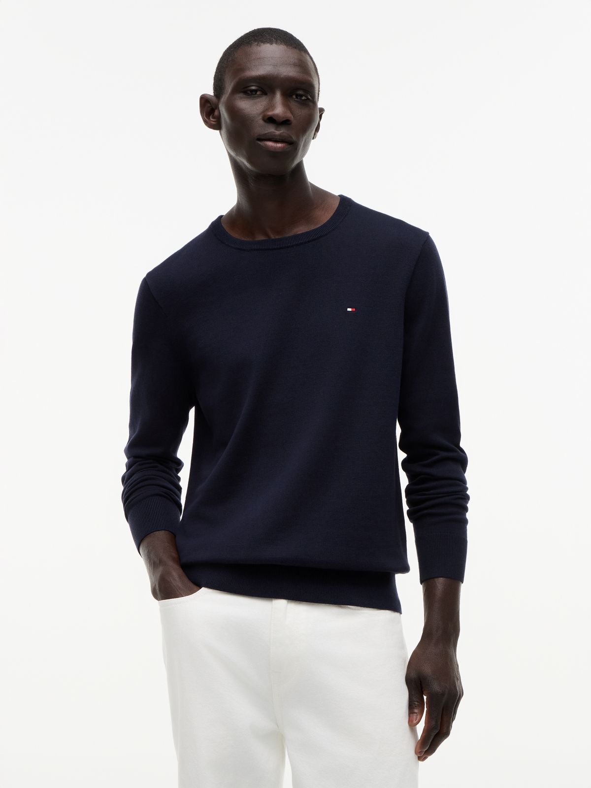 Flag Crew Neck Jumper — Blue