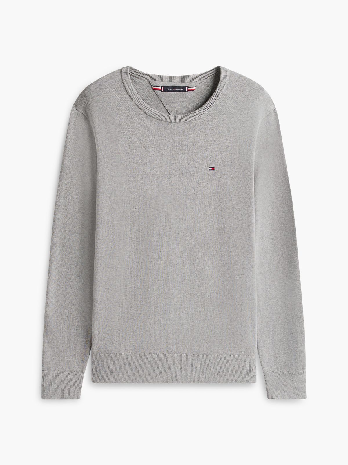 Flag Crew Neck Jumper — Grey