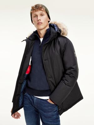 tommy jeans parka black