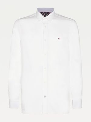 Stretch Slim Fit Dobby Shirt | WHITE 