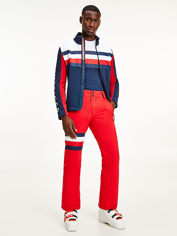 pantaloni da sci rossignol con dettaglio iconico rosso da uomo tommy hilfiger