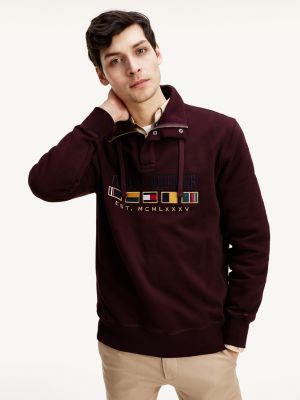 tommy hilfiger burgundy sweatshirt