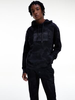 black tommy hilfiger hoodie mens