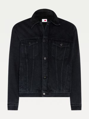 tommy hilfiger black denim jacket