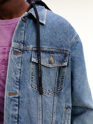 lewis hamilton hooded denim jacket