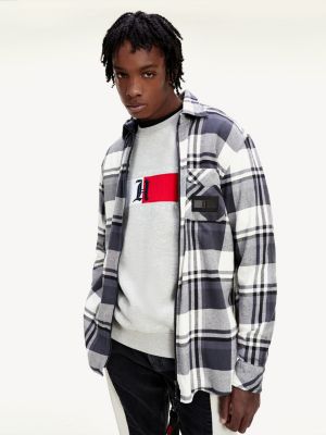 tommy hilfiger lewis hamilton check hoodie shirt