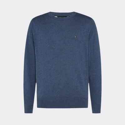 Dzhemper S Kruglym Vyrezom Sinij Tommy Hilfiger