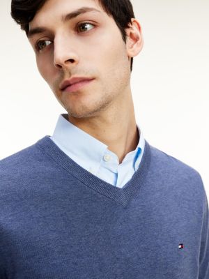 tommy hilfiger cotton silk v neck