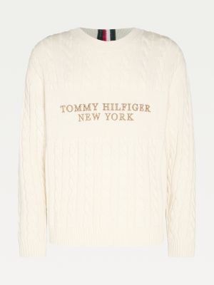 tommy hilfiger jumper mens white