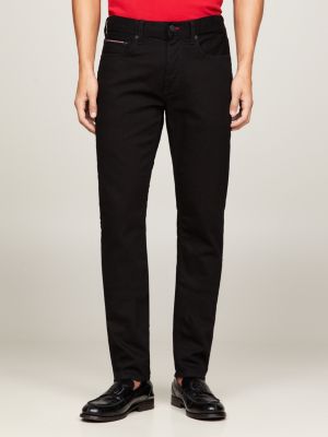 denim denton straight black jeans for men tommy hilfiger