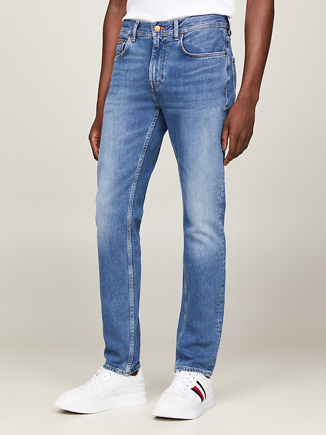jeans denton straight fit denim da uomini tommy hilfiger