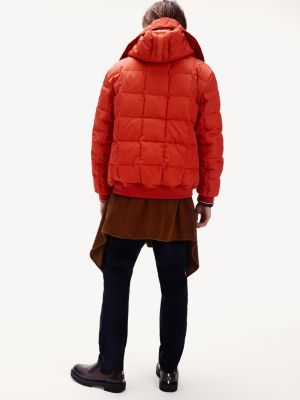 tommy hilfiger fur hooded padded bomber jacket