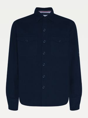 Heavy Twill Oversized Fit Overshirt | BLUE | Tommy Hilfiger