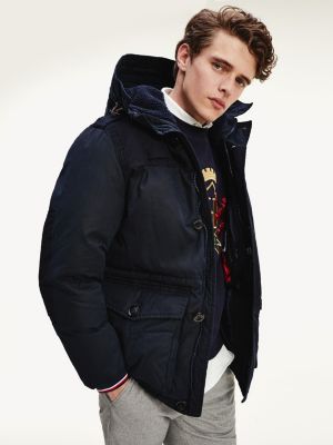 tommy hilfiger padded half zip anorak