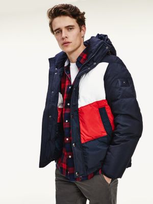 tommy hilfiger jacket red white and blue