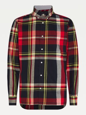 tommy hilfiger red check shirt