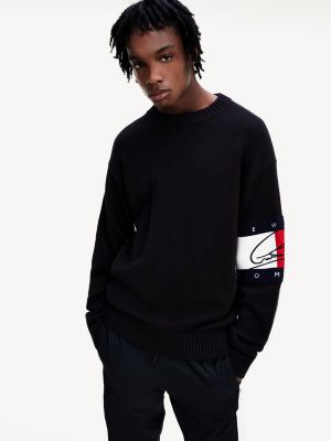 black jumper tommy hilfiger