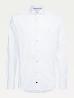 tommy hilfiger white formal shirt