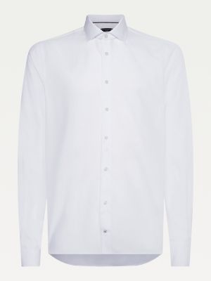 tommy hilfiger white slim fit shirt