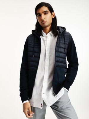 tommy jeans quilted zip through jacket
