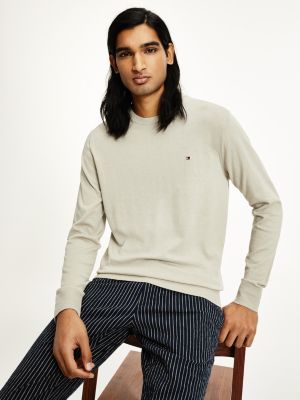 beige tommy hilfiger jumper