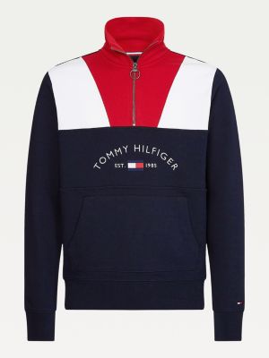 Tolstovka S Effektom Cvetovyh Blokov Krasnyj Tommy Hilfiger