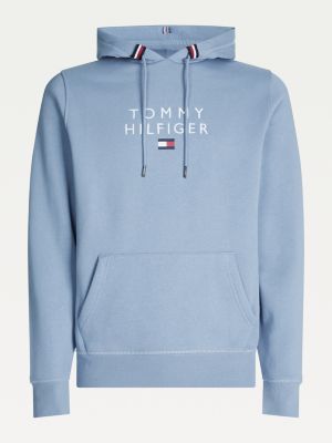 Hudi S Vyshitym Logotipom Sinij Tommy Hilfiger