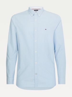 TH Flex Dobby Slim Fit Shirt | BLUE | Tommy Hilfiger