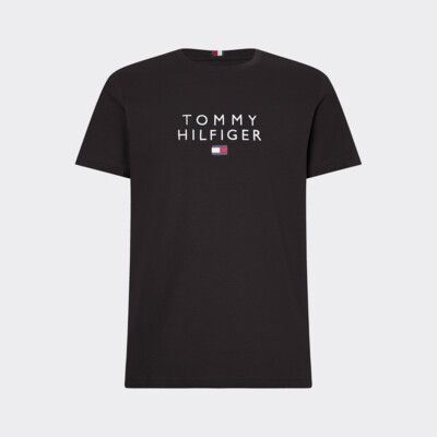 Futbolka S Vyshitym Logotipom Sinij Tommy Hilfiger