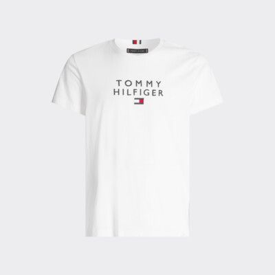 Futbolka S Vyshitym Logotipom Sinij Tommy Hilfiger