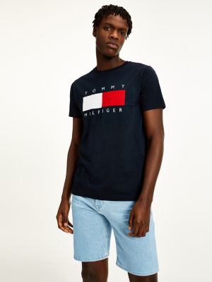 Textured Flag T-Shirt | BLUE | Tommy 