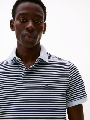 polo 1985 collection regular fit in piqué blu da uomini tommy hilfiger